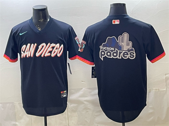 Men's San Diego Padres Team Big Logo Obsidian 2026 City Connect Stadium Stitched Baseball Jersey